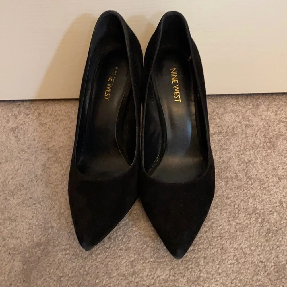 Nine West Black Suede Pumps (Size 7.5) - Picture 1 of 5